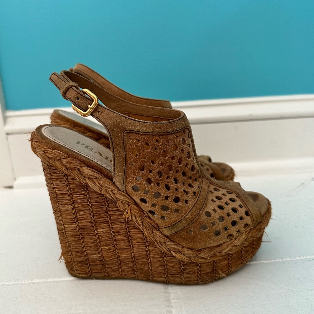 Prada Platform Espadrilles Size 7